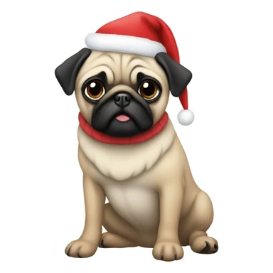 Pug Christmas  sticker