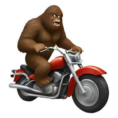 Bigfoot riding a motorcycle  sticker