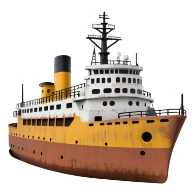 the Edmund Fitzgerald ship simplified emoji style sticker