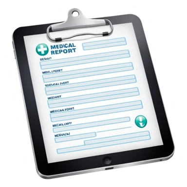 Medical report sticker