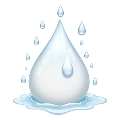 multiple White liquid drops shooting sideways sticker