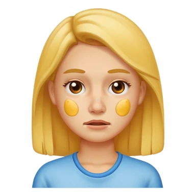 woman with acne face sticker