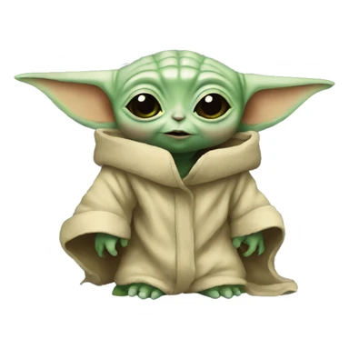 Baby yoda with banana  sticker