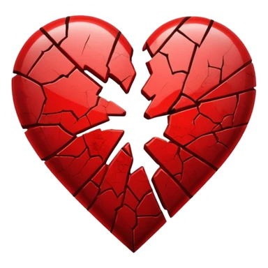 shattered heart sticker