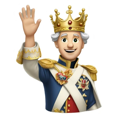 King François 1er waving sticker