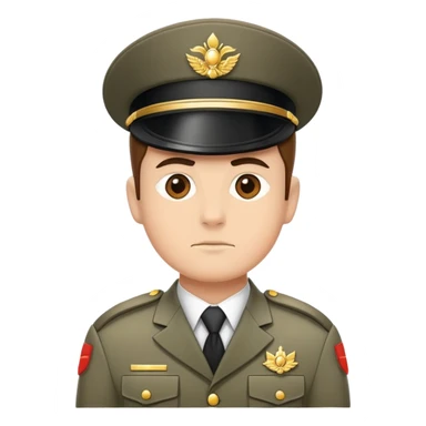 guard standing at attention, vigilant sentry sticker