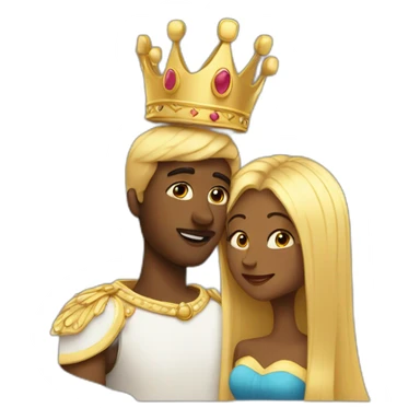 King and queen kissing  sticker
