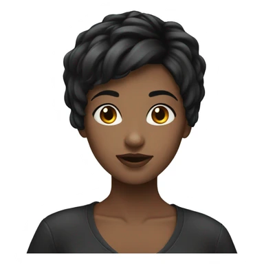 Bff 2 girls dark short hair sticker