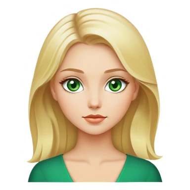 blonde green eyed beautiful elegant girl  sticker