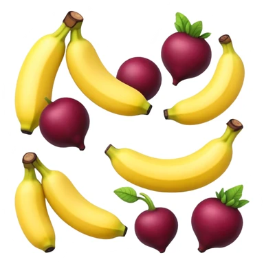 banana, beetroot and blueberry sticker
