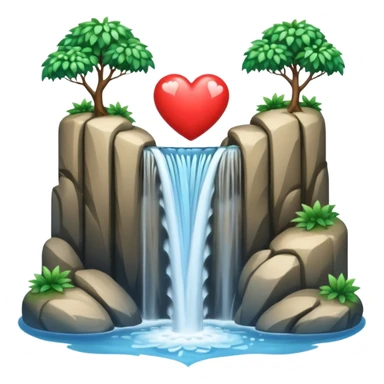 heart shaped watterfall sticker