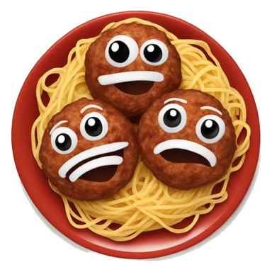 Plate of Spaghetti and meatballs  sticker
