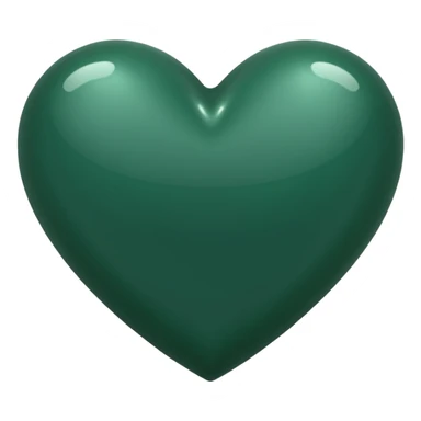  dark green heart sticker