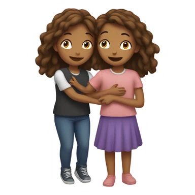 Two girls kissing sticker