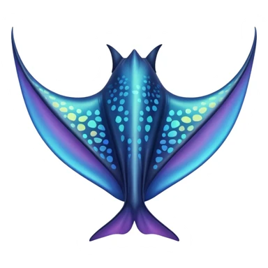 iridescent manta ray sticker