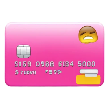 pink credit or debit card sticker