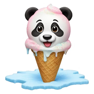 Panda made out of ice cream  sticker