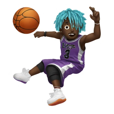Lil uzi vert throwing a basketball sticker