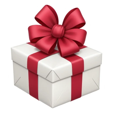 christmas gift with white color and cranberry bow sticker