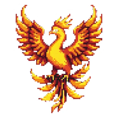 VIP member phoenix emblem rising from flames with special markings sticker