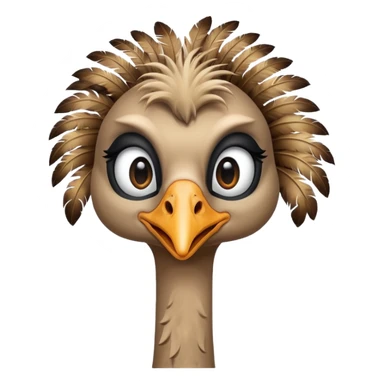 Je voudrais un emoji d'une autruche merci sticker