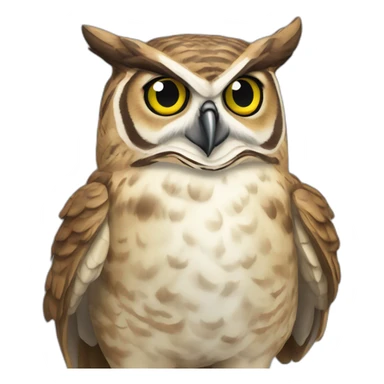 Full Body Great Horned Owl sticker