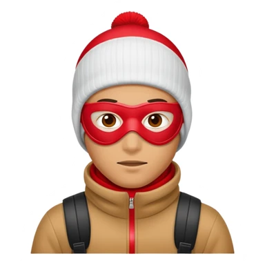 robber in a red ski mask sticker