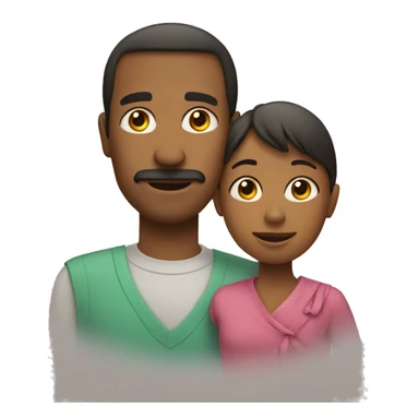 father and mother and child sticker