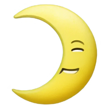 moon grey and full, with a lemon turning around the moon sticker