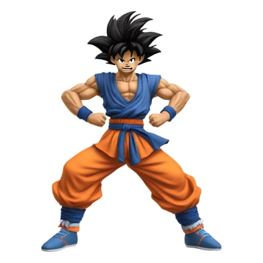 Son Goku dancing like in the 80s sticker