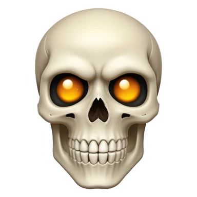 Skull face look impressed sticker