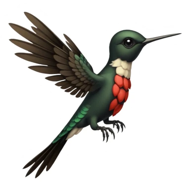 creppy demon like hummingbird with  creppy and very long wings   staring in your soul sticker