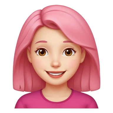 a girl genuinely feeling happy sticker