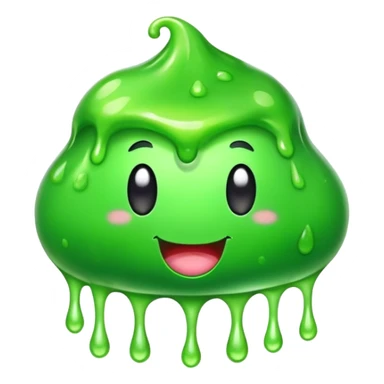 a cute gooey slime ball character sticker