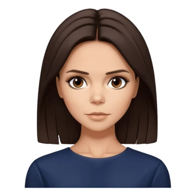 Victoria Beckham with dark brown hair sticker