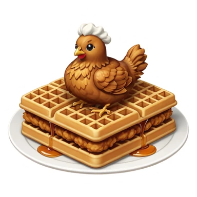 Chicken & waffles sticker