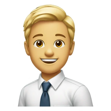 smiling boy in formal attire sticker