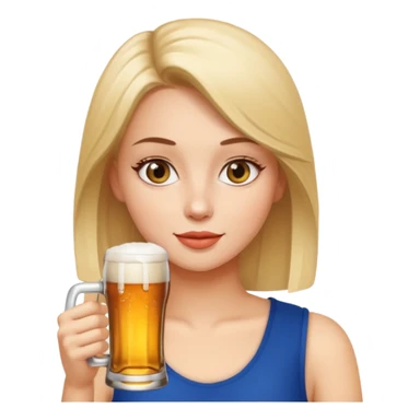 Women drinking beer sticker