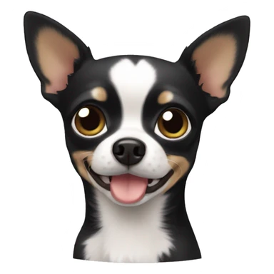 a small black chihuahua sticker