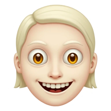 Weird creepy smile  sticker