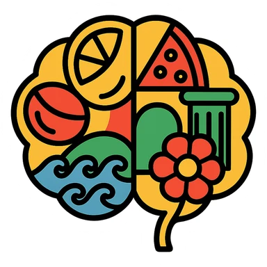 Tung Tung sahur italian brainrot as a stylized icon, abstract, with Italian motifs, no text sticker
