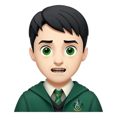 Jamie Yeates is Marcus Flint in harry potter, wear hogwarts slytherin uniform, short black hair, bulky face, often grimacing and showing teeth growl menacingly sticker