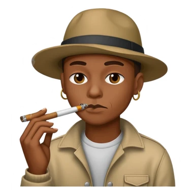 Gang member smoking a blunt sticker