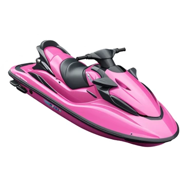 moto de agua rosada sticker