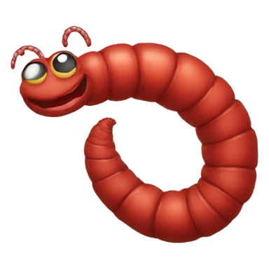 red worm sticker