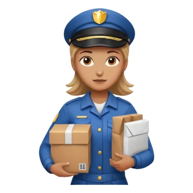 woman courier sticker
