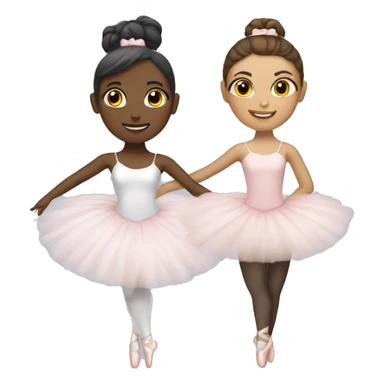 Two ballerina best friends one Hispanic and one white sticker