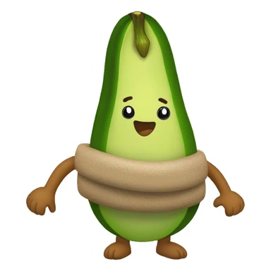 avocade with musle sticker