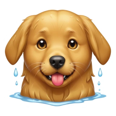 Dog drooling  sticker