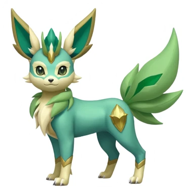 Shiny 4-legged Virizion-Leafeon-Amaura-Cobalion-fusion, full body sticker
